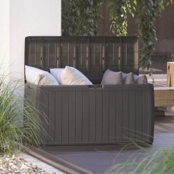 Coffre de jardin, balcon ou terrasse - "Boxe Board" - 290 litre - ombre - 