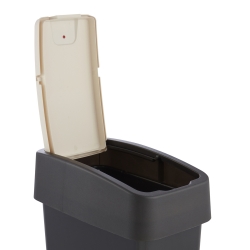 Магнитный мусорный ящик с открытой крышкой - 10 литров - графитово-серый - 