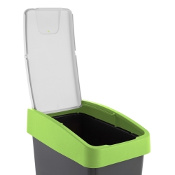 صندوق قمامة Magne أخضر بسعة 25 لترًا مع غطاء قابل للفتح - 