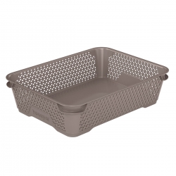 Grey-brown A5 storage basket