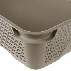 Grey-brown A5 storage basket