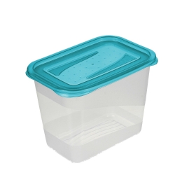 Conjunto de 3 recipientes rectangulares para alimentos - Fredo "Fresh" - 1 litro - azul fresco - 