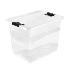 Transparent 24-litre Cornelia box with a lid