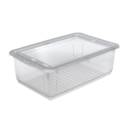 Transparent flat 30-litre Bea container with a lid