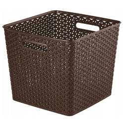 Dark brown 25-litre rectangular My Style basket