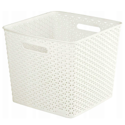 Kremalı-beyaz 25 litrelik dikdörtgen My Style basket - 