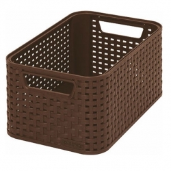 Dark brown 6-litre Rattan Style basket