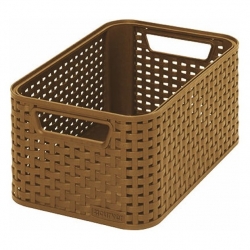 Brown 6-litre Rattan Style basket
