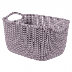 Light purple rectangular 8-litre Knit basket