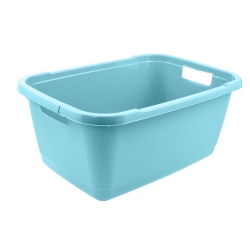 Watery blue "Aenna" laundry wash basin - 55 x 40 cm