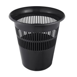 Mesh trash can, paper waste bin, office dust bin - 11 litre - graphite grey