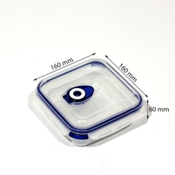 Caja de alimentos, recipiente de almacenamiento de alimentos - All 4 Fresh - 0,7 litros - azul transparente - 