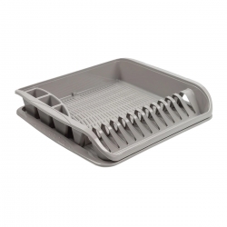 Dish drainer with a large water board - Pierre - city grey