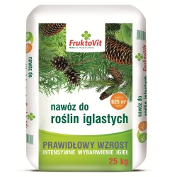 Gnojilo iglavcev - pravilna rast, živo obarvanje - Fruktovit® - 25 kg - 