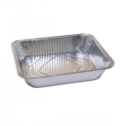 Aluminium rechthoekige rechthoekige braadvorm voor kip, vlees en braadstukken - 3,5 l - 3 st - 