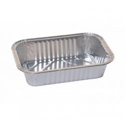 Molde rectangular largo de aluminio para tartas de manzana, patés y pescado - 790 ml - 15 piezas - 