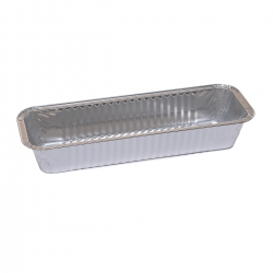 Cutie lungă dreptunghiulară din aluminiu pentru prăjituri cu semințe de mac, ștrudeluri cu mere, prăjituri cu halva și lire - 1,075 l - 12 buc - 