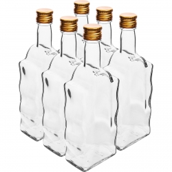 Steklenica "Klasztorna" (Abbey) s pokrovčkom - bela - 500 ml - 6 kosov - 