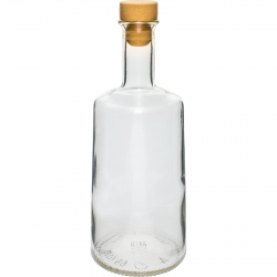 Fľaša Rosa s korkovou zátkou - biela - 250 ml - 