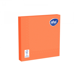 Paper table napkins - 33 x 33 cm - AHA - 20 pcs - orange