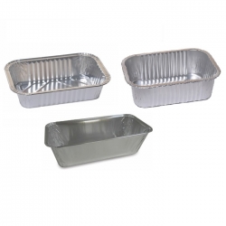 Aluminium lasagne moulds - in 3 various sizes - 12 pcs
