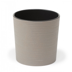"Malwa Eco" eco-friendly pot with wood admixture - 19 cm - chiselled, grey