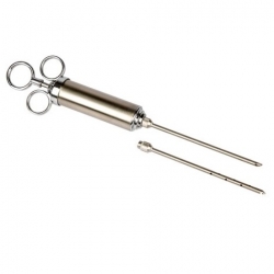 Stainless steel meat injector - 60 ml - two needles included