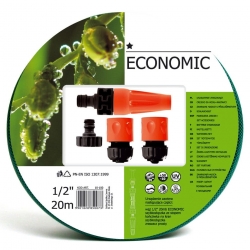 Garden hose ECONOMIC with the complete connector set - 1/2'', 20 m - CELLFAST