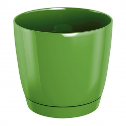 Round flower pot with saucer - Coubi - 15,5 cm - Olive