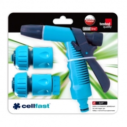 带有手枪洒水装置的软管连接器套件-3/4“-CELLFAST - 