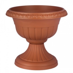 Jardinera "Roma" en forma de urna - 25 cm - color terracota - 