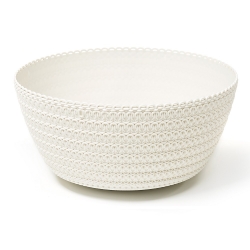 "Jersey" shallow plant pot - bowl - 30 cm - creamy-white