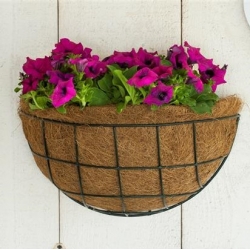 Wire flower hanging basket - wall-mounted - 35 cm