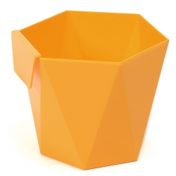 Casing pot modular "Heca" untuk bumbu - 12,5 cm - labu-oranye - 
