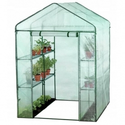 Zahradní skleník s policemi - 200 x 140 x 140 cm - 