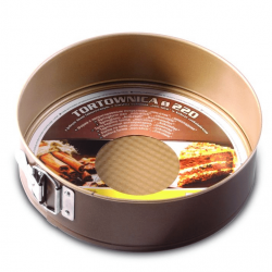 Springvorm met antiaanbaklaag - chocoladebruin - ø 22 cm - ideaal voor het bakken van taarten en het maken van tortes - 