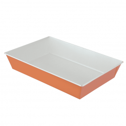 Bakplaat met antiaanbaklaag - oranje - 36 x 24,5 cm - ideaal voor het bakken van taarten - 