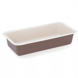 Non-stick baking tin, loaf pan - cafe creme/ beige - 31 x 14 cm - for baking pates, fruit cakes and bread
