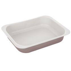 Non-stick baking tray - cafe creme/ beige - 29 x 22 cm - ideally suited for baking cakes