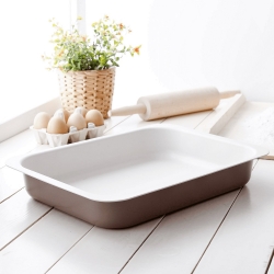 Non-stick baking tray - cafe creme/ beige - 36 x 26 cm - ideally suited for baking cakes