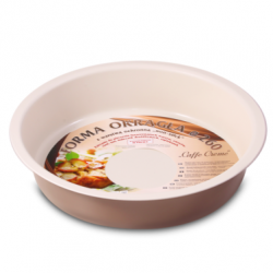 Round non-stick oven pan - cafe creme/ beige - ø 26 cm - perfectly suited for cakes, meat and casseroles