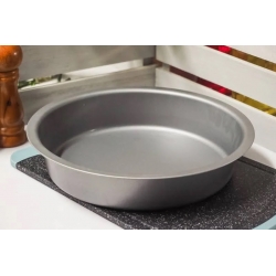Round non-stick oven pan - grey - ø 26 cm - for cakes, casseroles and roasting meat
