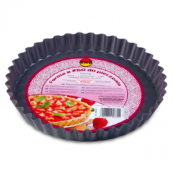 Bandeja para hornear pizza y tarta gris antiadherente - ø26 cm - 