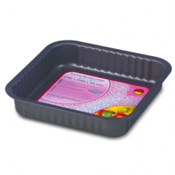 Non-stick baking tray - grey - 24 x 24 cm - Excellent for tarts and pizza