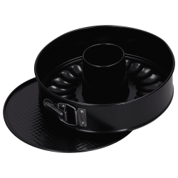 Schwarze Antihaft-Springform mit doppeltem Boden - ø 24 cm - ideal zum Backen von Kuchen und zum Zubereiten von Tortes - 