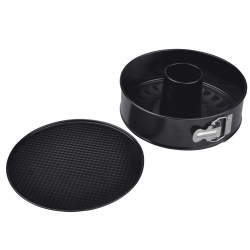 Black non-stick springform pan with a double bottom - ø 26 cm - ideal for baking cakes and making tortes