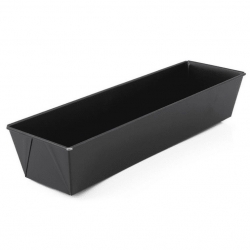 Black baking tin, loaf pan, with a non-stick surface - 39 x 11 cm - for baking pates, fruit cakes and bread