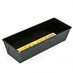 Black baking tin, loaf pan, with a non-stick surface - 30 x 11 cm - for baking pates, fruit cakes and bread