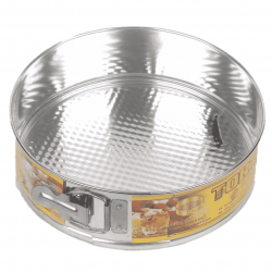 Black springform pan with waffled bottom - ø 22 cm - ideal for baking cakes and making tortes