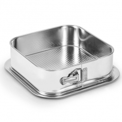Square springform pan made of galvanized sheet metal - perfect for cakes, tortes and other pastry